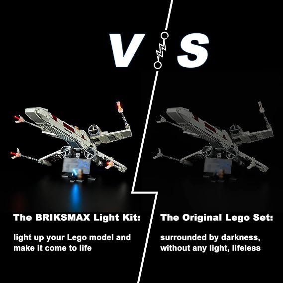 BRIKSMAX Led Lighting Kit for LEGO-75355 X-Wing Starfighter - Compatible with Lego Star Wars Building Blocks Model- Not Include Lego Set