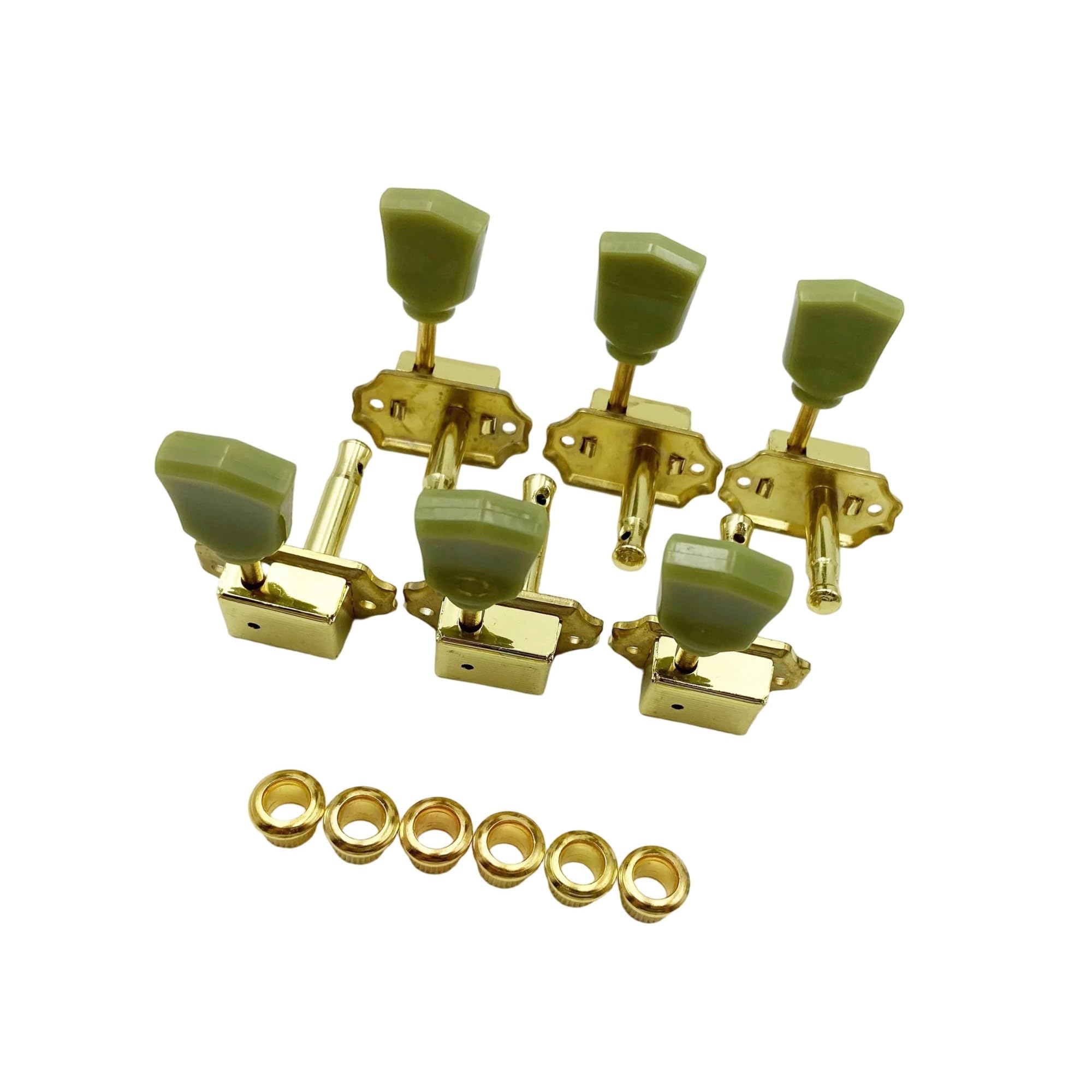 Accesorios Para Clavijas De Afinación De Guitarra Clavijas De Afinación De Guitarra Eléctrica Retro Enrollador De Cuello Semicerrado(Gold)