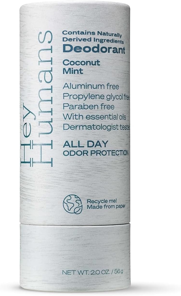 Deodorant, Aluminum Free Deodorant for Women and Men, Contains Naturally Derived Ingredients, All Day Odor Control, Refreshing Essential Oils, Earth Friendly Package, Coconut Mint