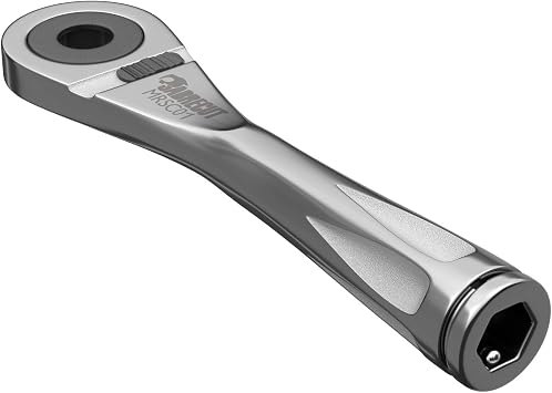 SabreCut 1 x MRSC01 Mini Micro Ratchet 1/4 Hex Stainless Steel Professional 72 Tooth Gear Hand Ratchet Wrench
