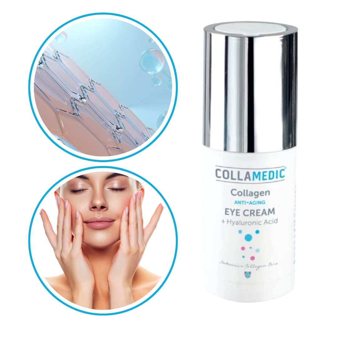 Gesichtspflege Set – Tagescreme + Nachtcreme + Augencreme – Kollagen & Hyaluron Anti Aging Hautpflege Routine - Set kombiniert Tages-, Nacht- und Augenpflege