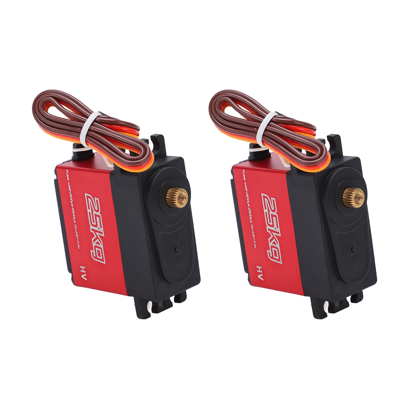 Servo digital de 25 KG, engranaje de dirección totalmente metálico de alto par con brazo servo de 25T para coches RC 1:10