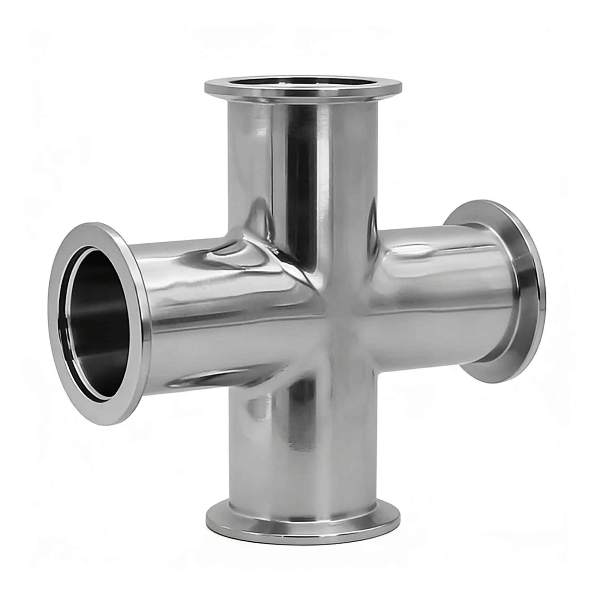 KF16 KF25 KF40 KF50 304 Acero Inoxidable KF vacío Cruz 4 vías Reductor de Conector de instalación de tuberías Reductor(KF50-KF40)