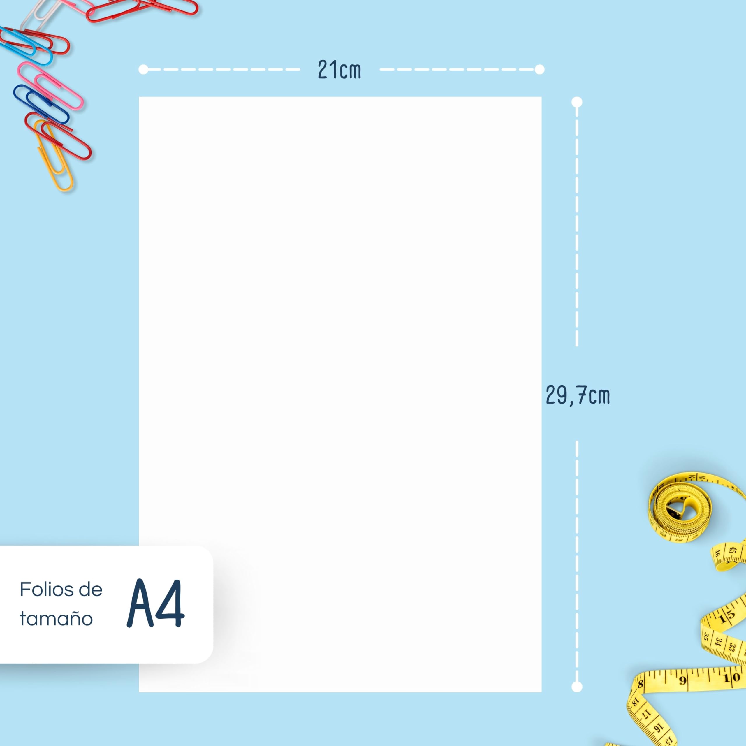 RAYLU PAPER - Folios A4 80gr 500 Hojas de Papel Premium Multiusos para Impresoras Láser, Inkjet y Fotocopiadoras, para Oficina y Hogar