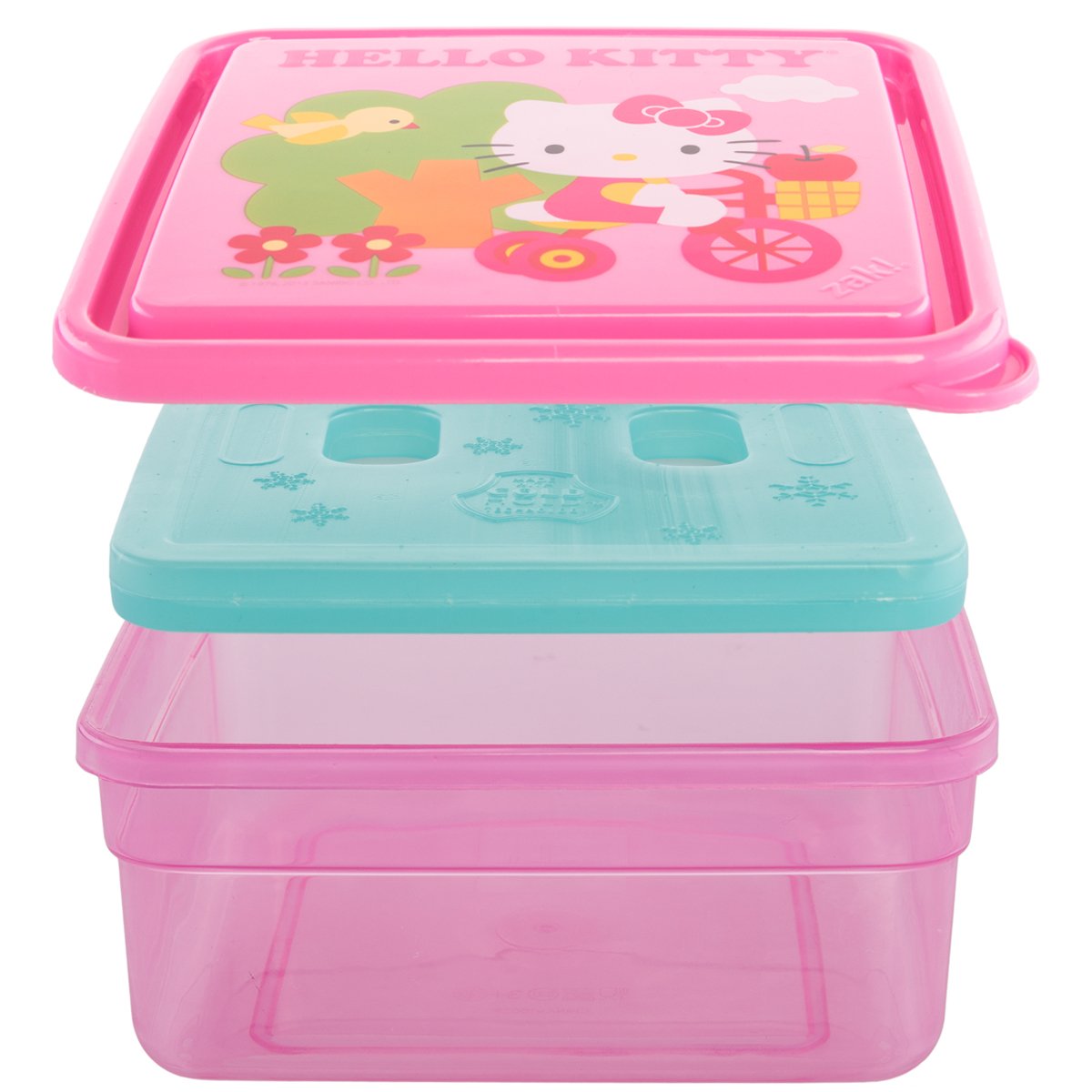 Hello Kitty Lunch Box (3 Pack) 26oz Zak Design And Sanrio Plastic Food Storage Containers, Meal