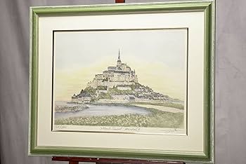 【真作】版画　織田義郎　銅版画　フランスの田舎町II　丘上の村　W66 真作】版画 織田義郎 銅版画 フランスの田舎町II 丘上の村