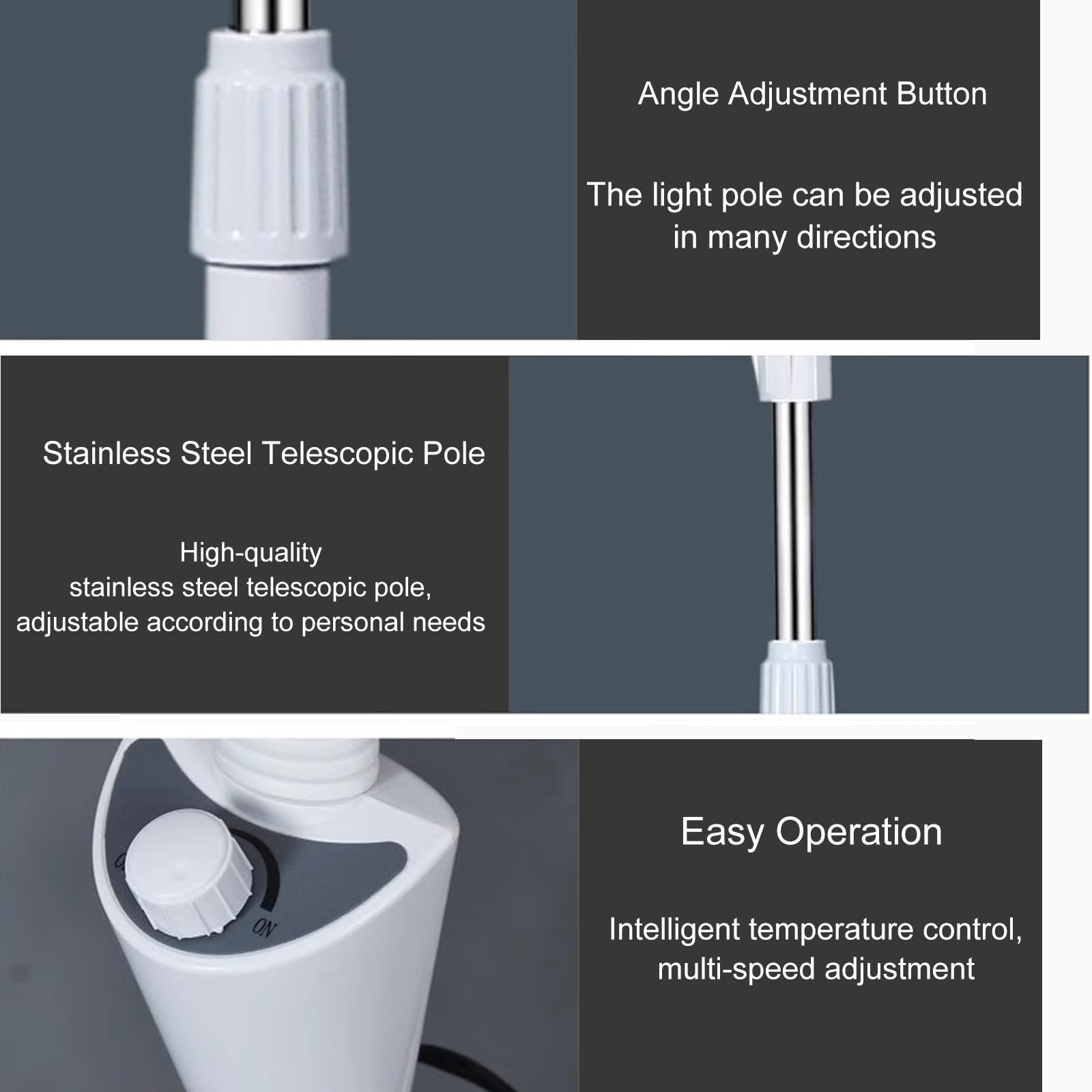 Lampe d'Examen Chirurgicale Mobile, Lampe Chirurgicale Flexible À Col de Cygne avec Loupe 8X, Luminosité Réglable en Hauteur pour Consultation Externe