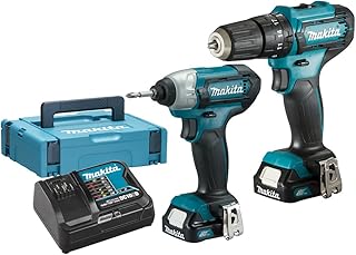Makita CLX228AJ 12V Max Li-ion CXT Kit de 2 peças composto por HP333DZ, TD110DZ completo com 2 baterias de íons de lítio de 2,0 Ah e carregador fornecido em uma caixa Makpac