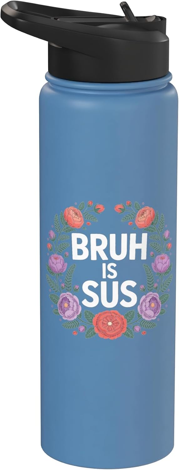 Bruh Is Sus Viral Gaming Memes - Stainless Steel Insulated Water Bottle