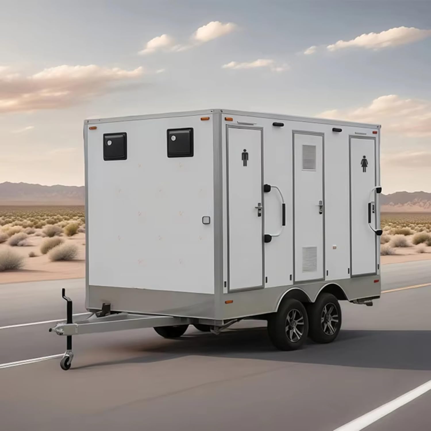 Luxury Portable Bathroom Trailer, Portable Toilet for Hiking & Camping, Sturdy and Waterproof,Perfect for Outdoor Adventures