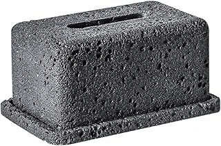 WRLRUILIAN Caja de Almacenamiento de Tejido Cemento Caja de Bombeo Creativo Luz de Lujo Lujo Sala de Estar Dormitorio Caja de Almacenamiento de Tejidos Negro Gris (Color : Black)