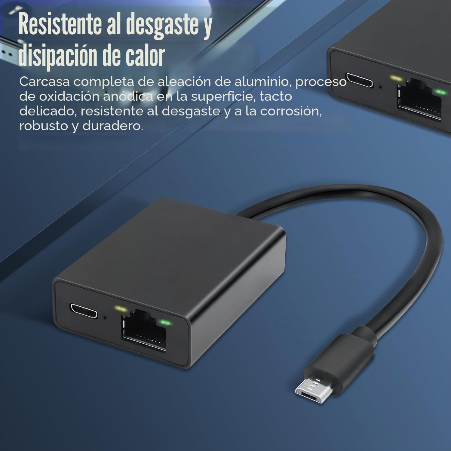 Adaptador Ethernet para Fire TV Stick, Adaptador de Red Micro USB a RJ45 Ethernet Compatible con 4K Fire Stick, Chromecast Google Home Mini y Otros Sticks de TV en Streaming.