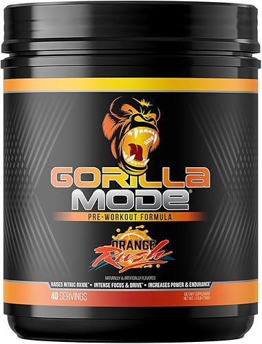 Miniatura 8 de Gorilla Mode - Complemento preentrenamiento Bombas Masivas Enfoque Láser Energía Potencia L-citrulina creatina glycerpump l-tirosina agmatina kanna