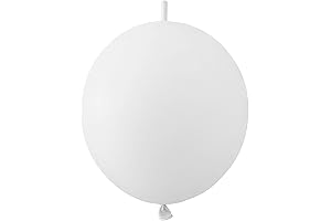 Link o' Loon Balloons - 6 Inch White Latex Linkable Balloon Party Decoration