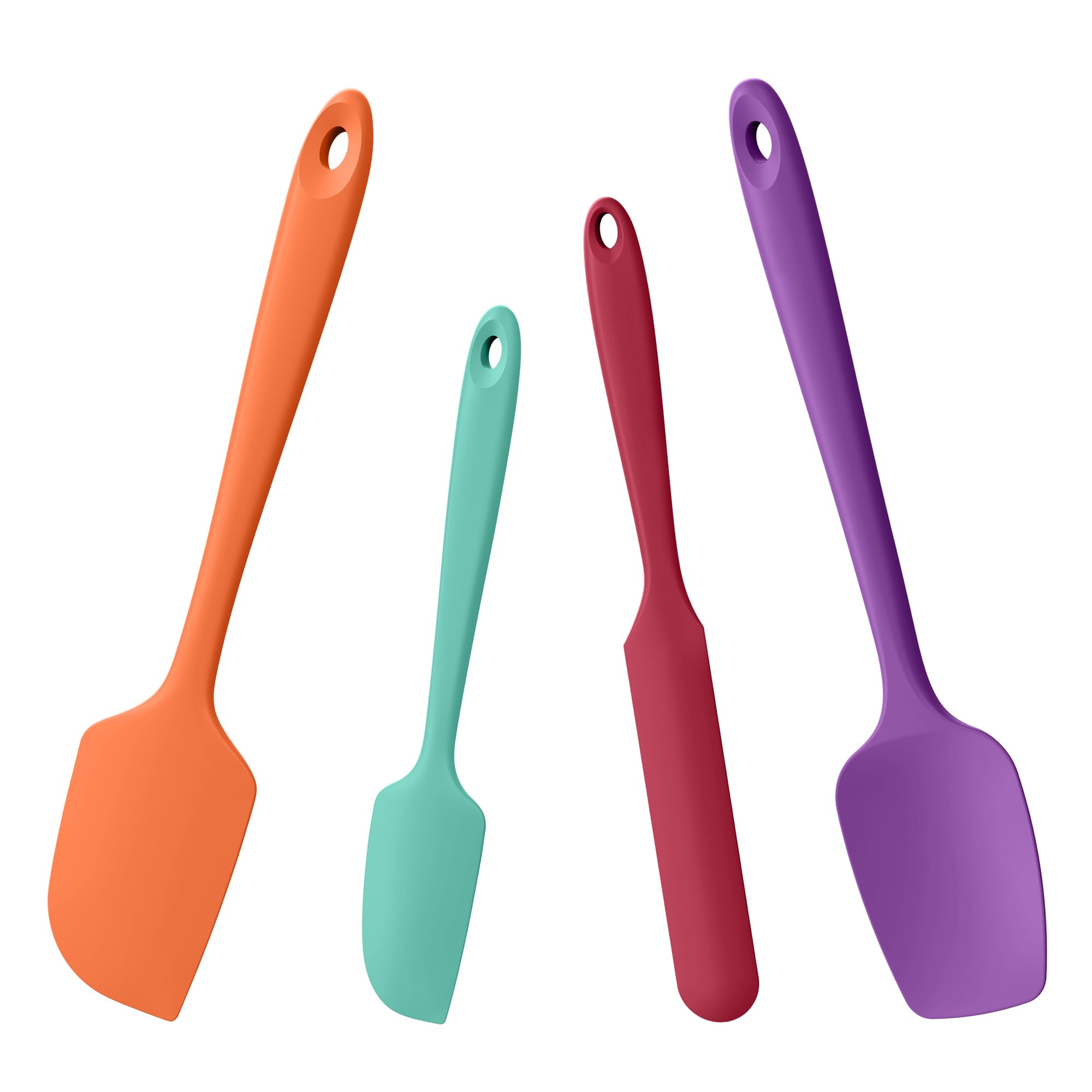 Doosu Silicone Kitchen Spatulas, 315℃ Heat Resistant, 4 Pc, Multicolors5
