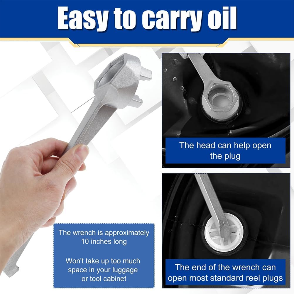 Bung Wrench Aluminum Drum Opener Tool Heavy-duty Barrel Wrench for Barrels Metal Design for Easy Lid Removal and Disassembly