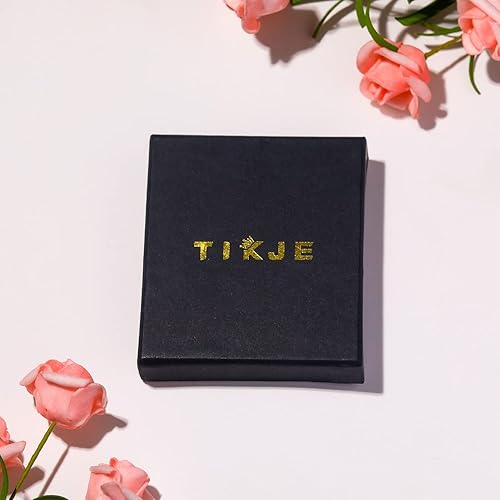 Miniatura 7 de TIKJE Juego de 23 pares de aretes de plata de ley 925 chapados en oro blanco de 14 quilates, aretes cuadrados redondos para mujer (sin níquel),