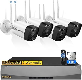 2 Way Wireless Security Camera System & PIR Detection Outdoor 5.5MP Wi-Fi Video Surveillance System