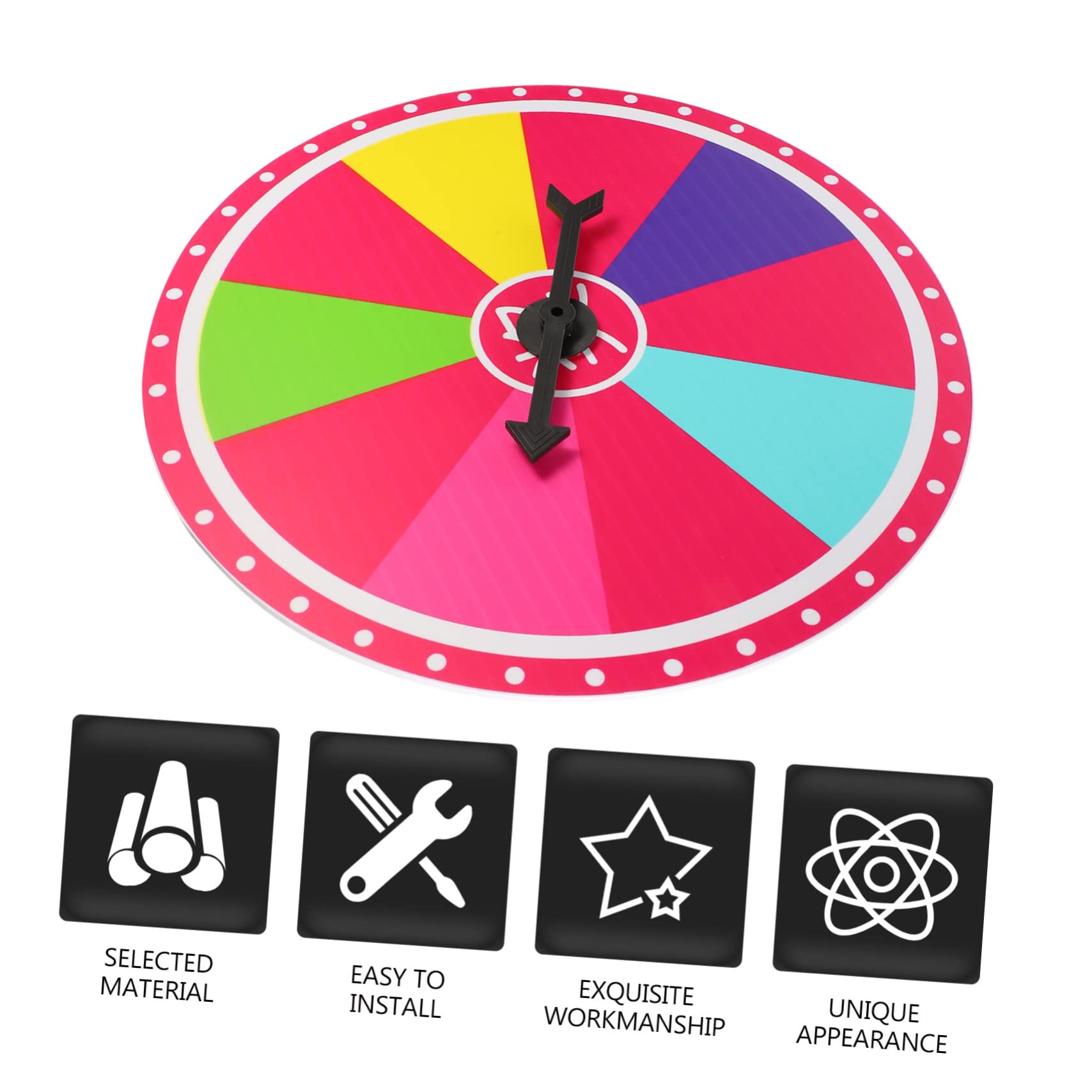 Set De Ruleta De Premios Con Base Giratoria – Ideal Para Fiestas, Recaudaciones Y Juegos Divertidos