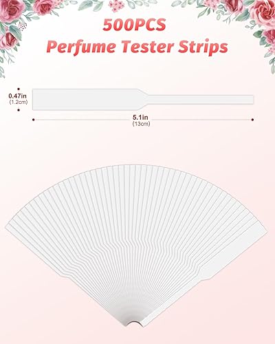 Miniatura 2 de 500 tiras probadoras de perfume, tiras de prueba de fragancias desechables, color blanco puro y fuerte absorbente, tiras de aroma, para fragancias,