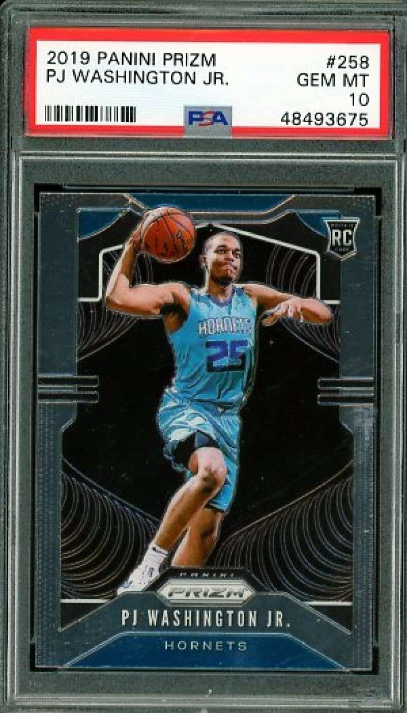 PJ Washington Jr. Rookie Card 2019-20 Panini Prizm #258 PSA 10 - Basketball Slabbed Rookie Cards