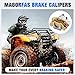 Magorfas Rear Brake Calipers & Pads Fit for Polaris Hawkeye 2x4 2007-2011, Predator 500 2003-2007, Outlaw 450 500 525 2006-2010, Sportsman 300 400 HO 08-10 for 1911539 1911169 1910689 ATV Brakes - 1 P