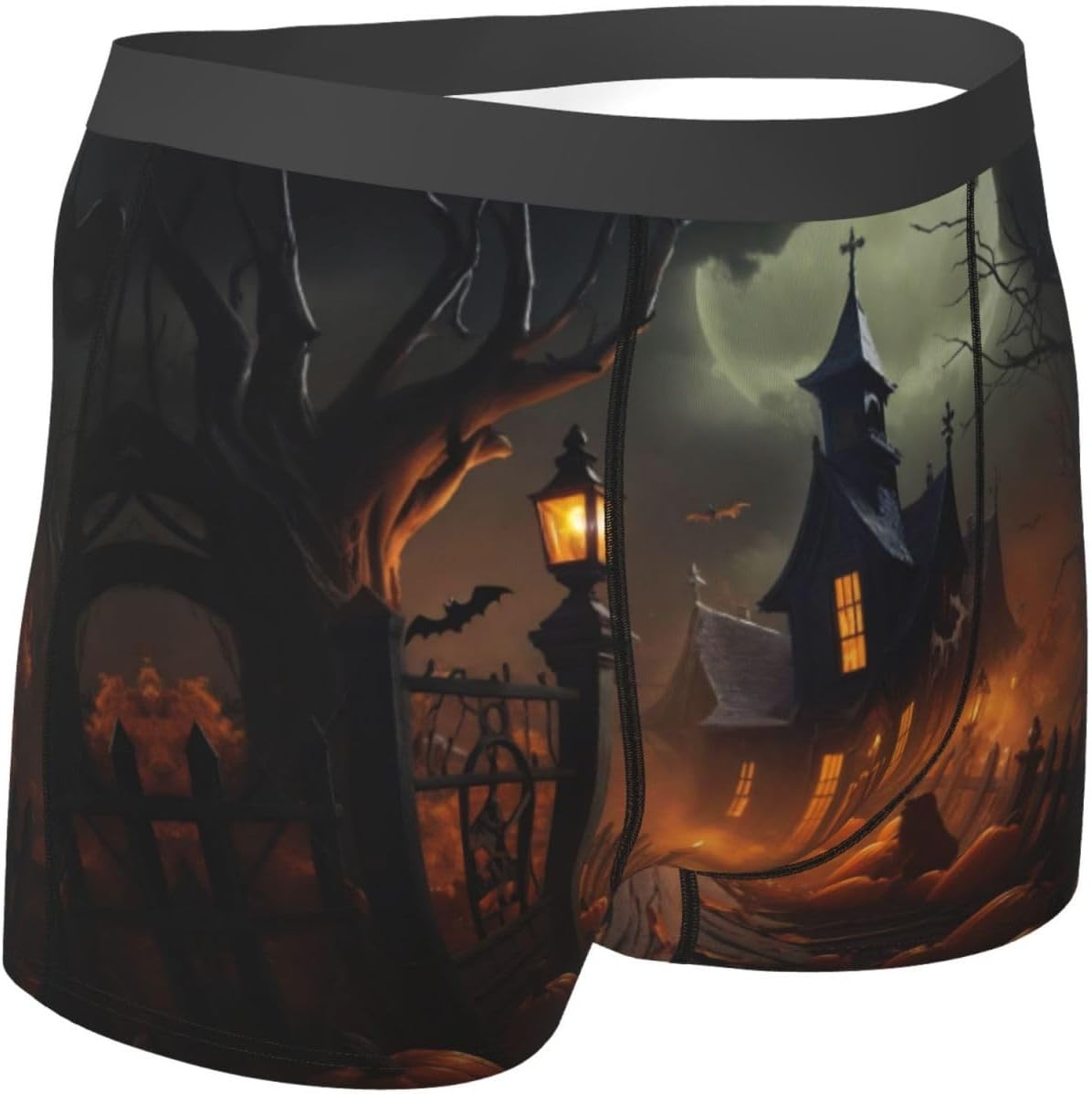 Scary Halloween print Men's boxers, men's stretch leggings shorts Soft breathable boxer underwear