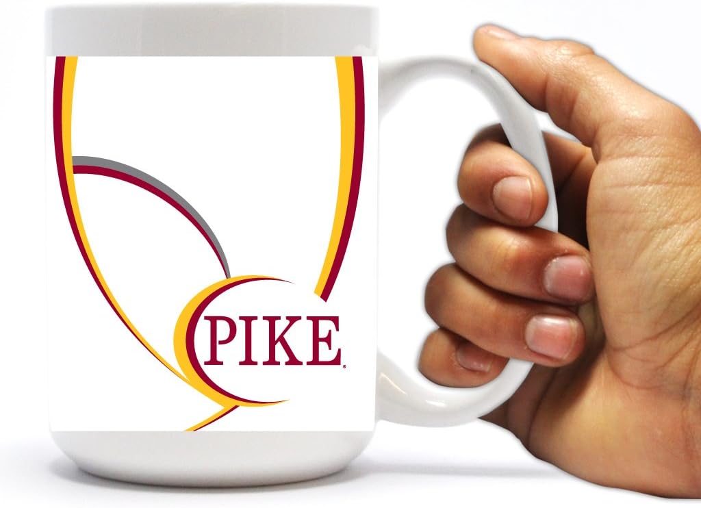 VictoryStore Ceramic Mugs - Pi Kappa Alpha, Pike Swoop Coffee Mug, 15 ounces