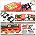 TEMI Train Set for Kids Toddlers 3-5, Train with Steam Engine, Cargo Car and Long Track, Rechargeable Battery Play Red Train Toys with Smoke, Light & Sounds, Gift for Boys & Girls 4-7 Years