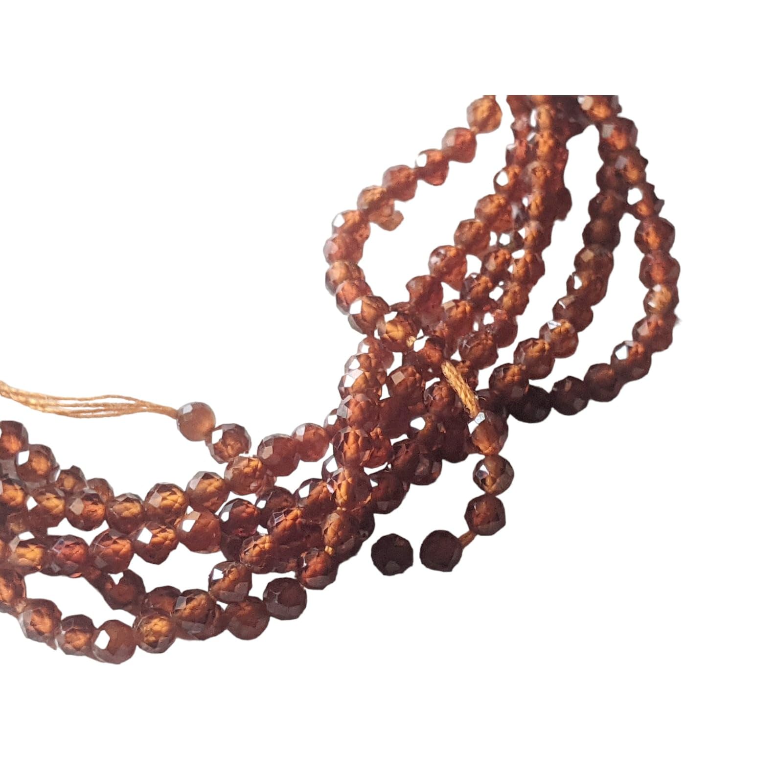 Grenat hessonite 2.5mm perles d'hessonite de rechange pour enfilage et réparation