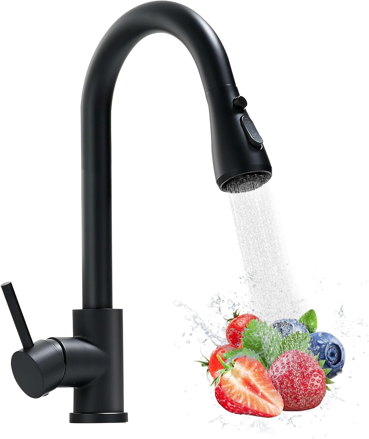 VIGIME Kitchen Sink Taps Mixer with Pull Out Sprayer, Stainless Steel Kitchen Faucets