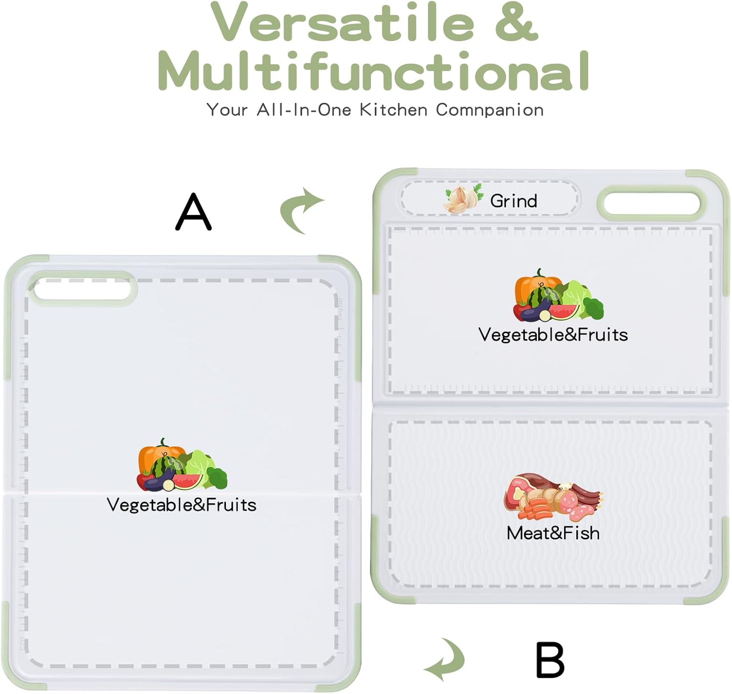 Multi-Functional Foldable Cutting Board with Measurement Markings, Non-Slip Surface & Dual-Zone Design – Space-Saving, Dishwasher Safe, Durable Kitchen Essential - Image 8