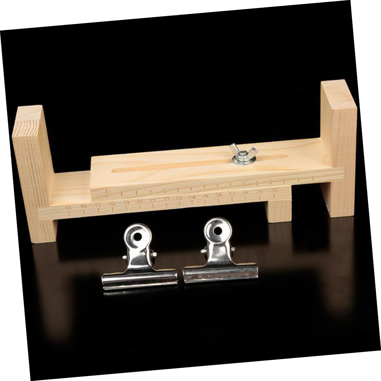 Gogogmee Wood Bracelet Maker Tool for DIY Weaving Braiding Rack with Clips Durable Crafting Accessory for Adults