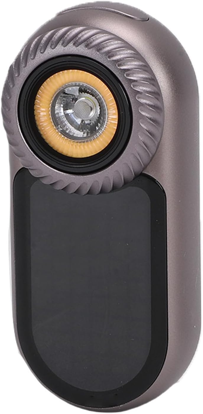 Diyeeni EDC Flashlight, Aluminum Rechargeable RGB Display Small Flashlight, Interactive 11 Games Rotating Gear 400LM Floodlight for Carry Gear Present