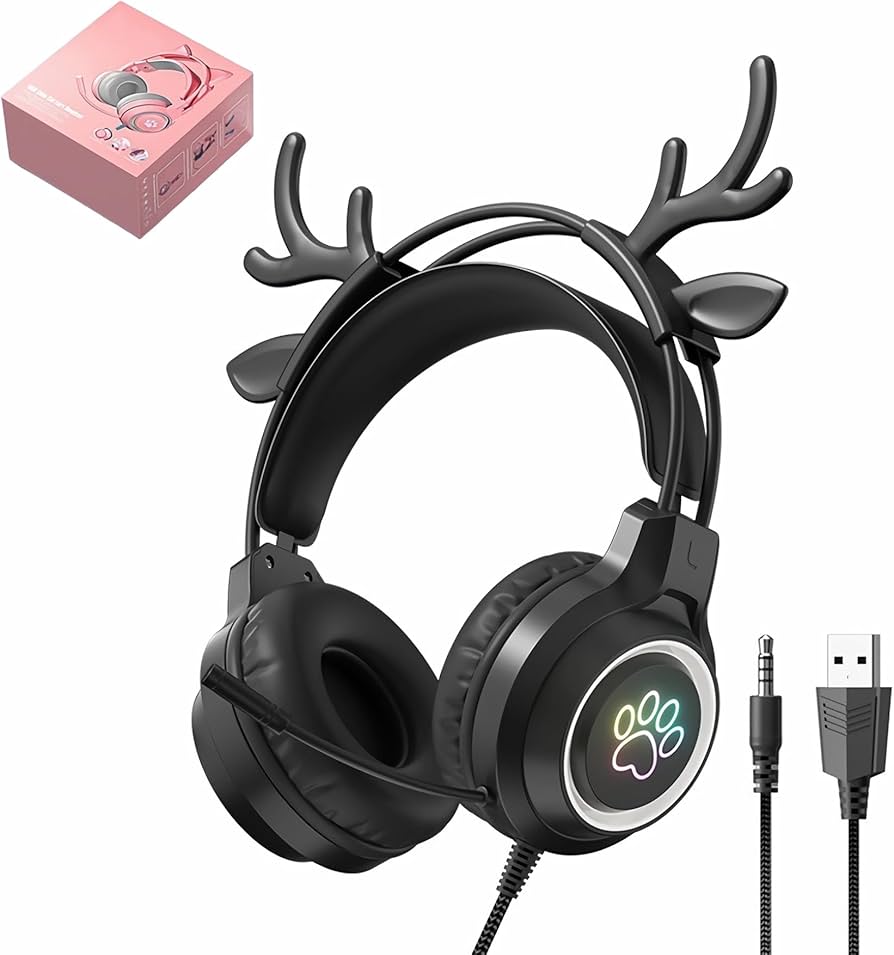 Amazon.co.jp: TeamSky ヘッドセット 精霊の鹿 ヘッドホン 可愛い Amazon.co.jp: TeamSky ヘッドセット 精霊の鹿 ヘッドホン 可愛い