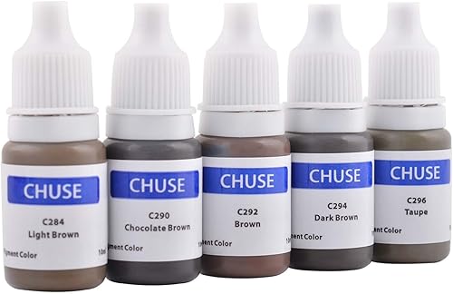 Miniatura 17 de CHUSE Pigmentos para cejas PMU 0.35oz/0.3 fl oz (C294 marrón oscuro) Marrón oscuro,Marrón,Marrón Chocolate,Negro azabache,Marrón claro,gris