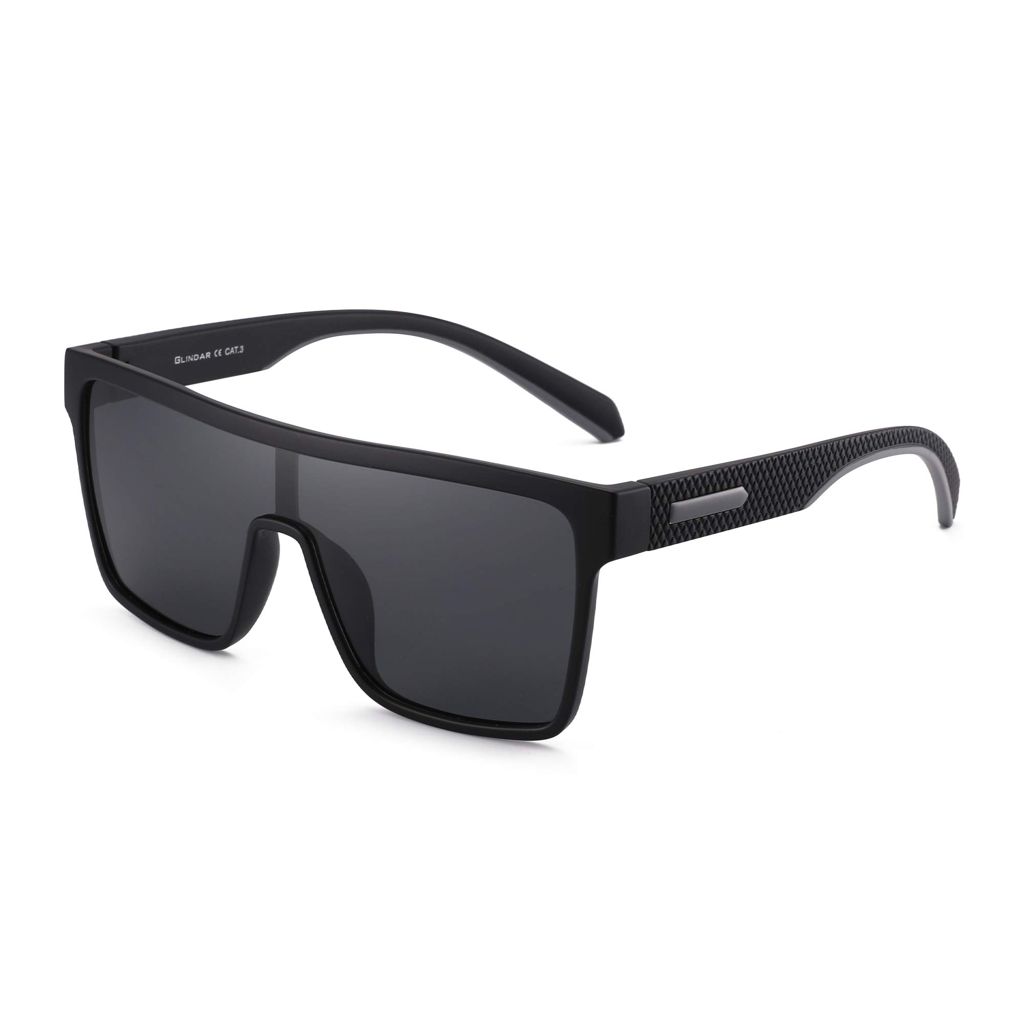 GLINDAR Gafas de Sol con Protección Polarizada Para Hombre Gafas Deportivas con Parte Superior Plana y Cuadrada
