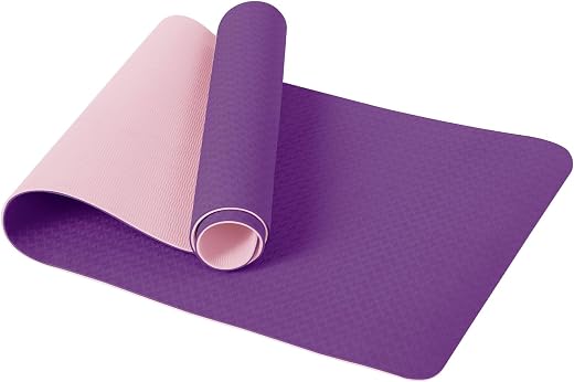 🔥 Good Nite Esterilla de yoga para ejercicio, fitness, extra gruesa, antideslizante, para deportes, pilates, gimnasio, resistencia con correa de transporte, 183 x 61 x 0,6 cm