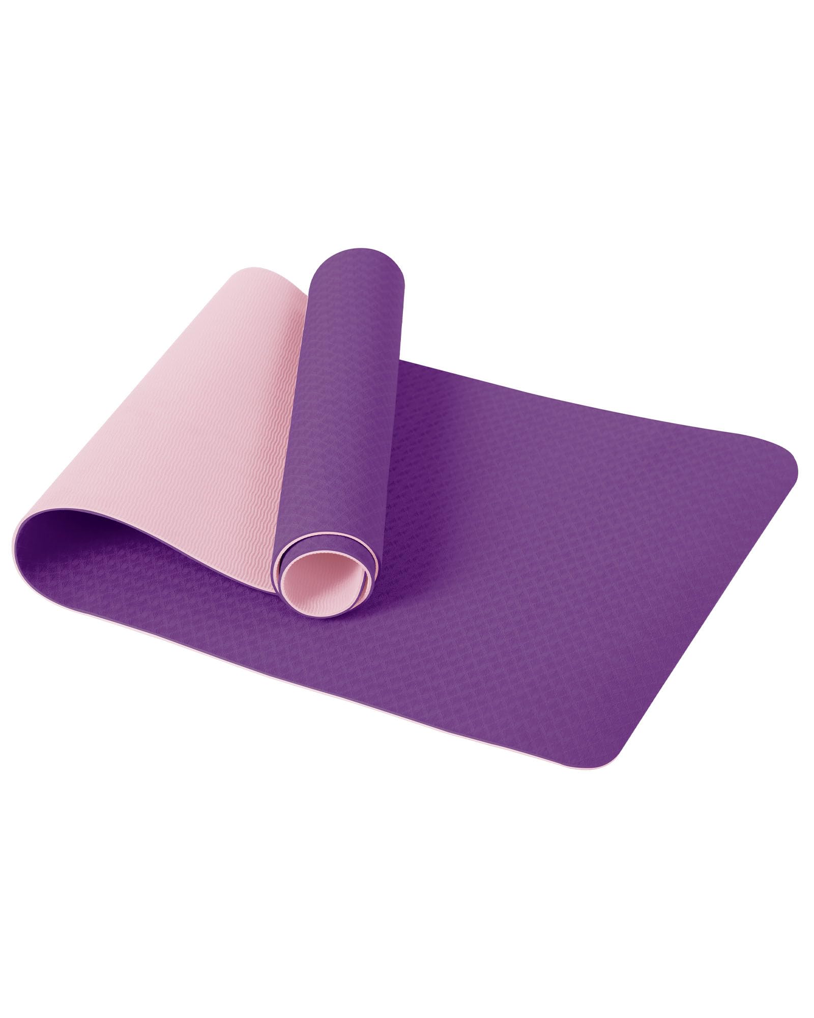 Good Nite Yoga Mat TPE Non-Slip Exercise Fitness Pilates Gymnastics Training Sport Mat Turn Mats Floor Gym with Carry Strap 183 x 61 x 0.6 cm