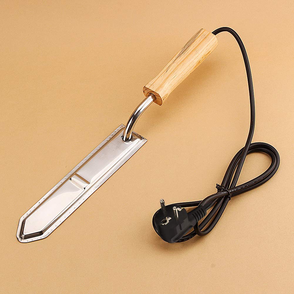 220 V Estocador, Extractor de raspado Miel eléctrico 220 V 44,5 cm de miel con termostato desoperculante la apicultura Cuchillo caliente Uncapping ser llamado Cuchillos Apicultores Herramientas Abejas