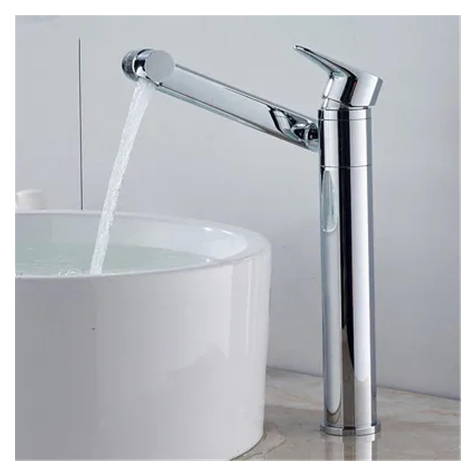 Sxithgkdw Silver Faucet, Basin Faucet Bathtub Faucet 360 Degree Swivel Bathroom Faucet Single Handle Sink Faucet Mixer Hot And Cold Water Sink Crane (Color :), Kd-301897