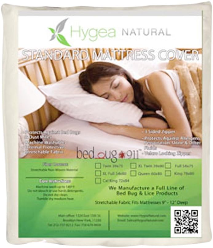 Hygea Natural Standard Bed Bug Mattress Cover - XL Full Size 54"x80"x9"15"