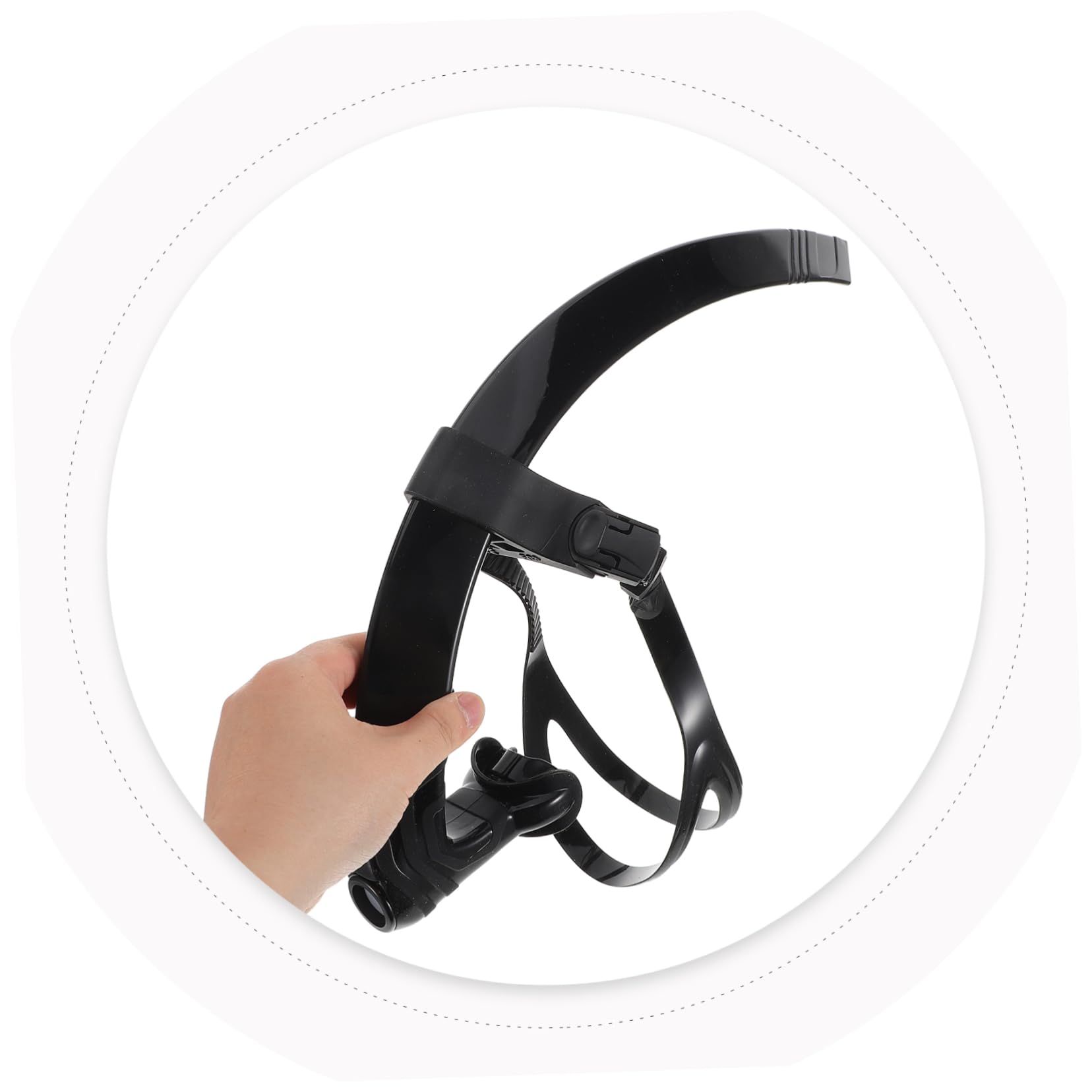 Didiseaon Snorkel de Natación Válvula Unidireccional, Estructura Semiseca, Boquilla de Silicona Central, Correa Ajustable para Entrenamiento en Piscina y Aguas Abiertas