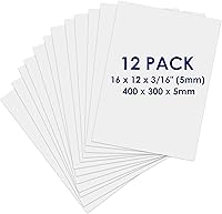 Vista 11 de Tablero de espuma de 24 x 36 x 3/16 pulgadas, paquete de 12 unidades, tablero de póster blanco, sin ácidos, doble cara, rígido, tablero de espuma