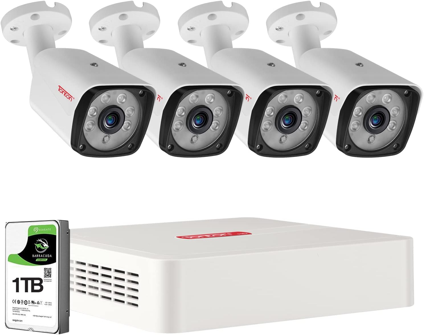 70% Off Discount Tonton 1080P Full HD Security Camera System Outdoor,8 Channel 5MP Hybrid DVR Recorder with 1TB HDD and 4PCS 2MP Outdoor Bullet Cameras,Free App&Email Alerts,DIY Easy Installation,Powered by Hikvision 70% Off Discount Tonton 1080P Full HD Security Camera System Outdoor,8 Channel 5MP Hybrid DVR Recorder with 1TB HDD and 4PCS 2MP Outdoor Bullet Cameras,Free App&Email Alerts,DIY Easy Installation,Powered by Hikvision