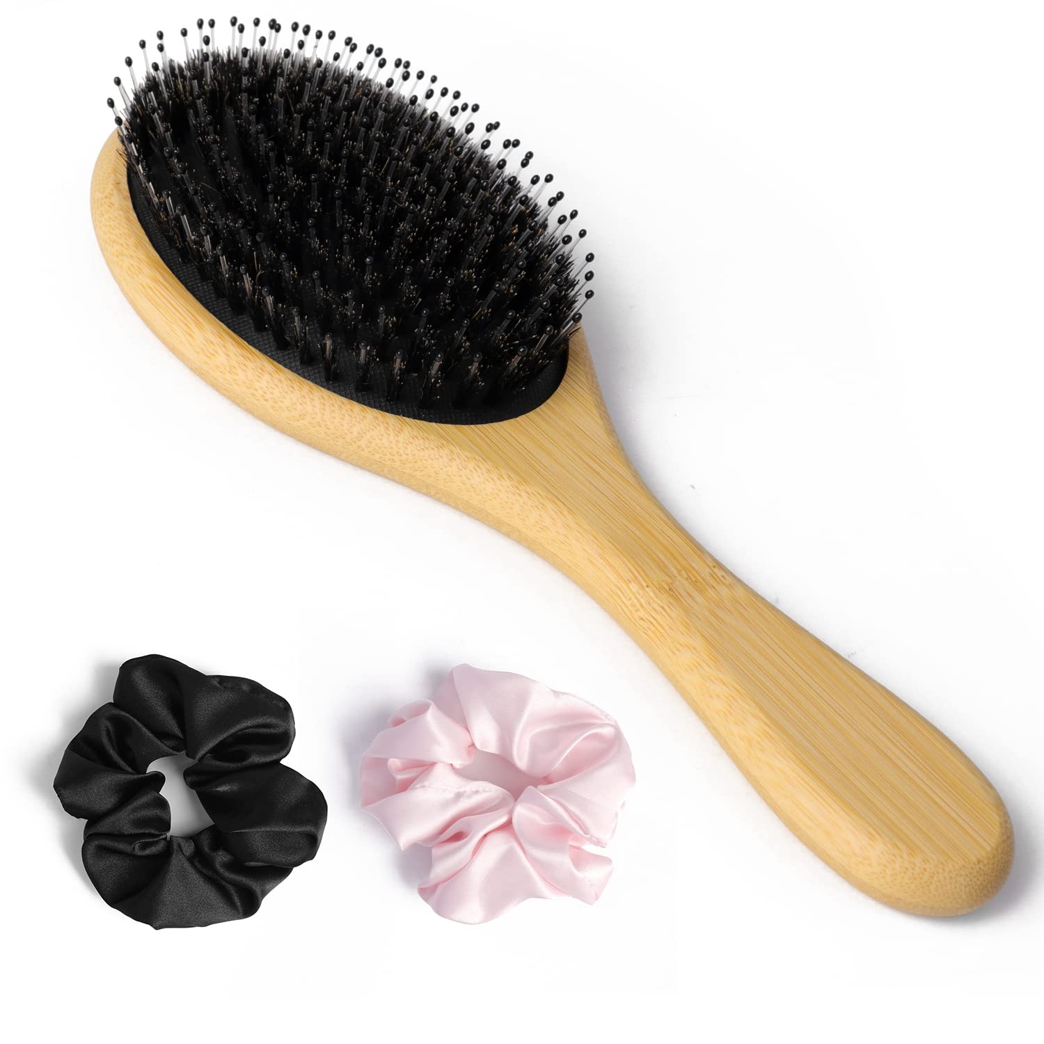 Photo 1 of Boar Bristle Hair Brush For Women Men, Soft Bristle Hair Brush Boar Bristle Brush Boar Brush for Thick Hair Fine Hair Normal