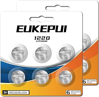 CR1220 /DL1220 3V Lithium Coin Cell -12 Count