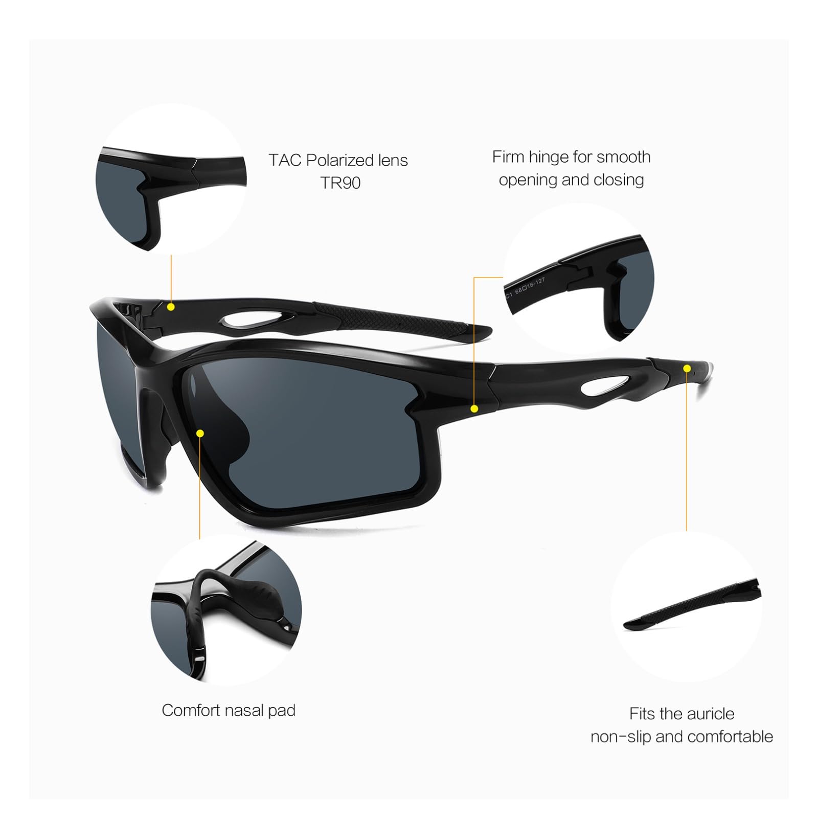 TR90 polaryzacyjne okulary przeciwsłoneczne osobowość trend outdoorowe okulary sportowe do biegania i jazdy na rowerze ochrona UV400