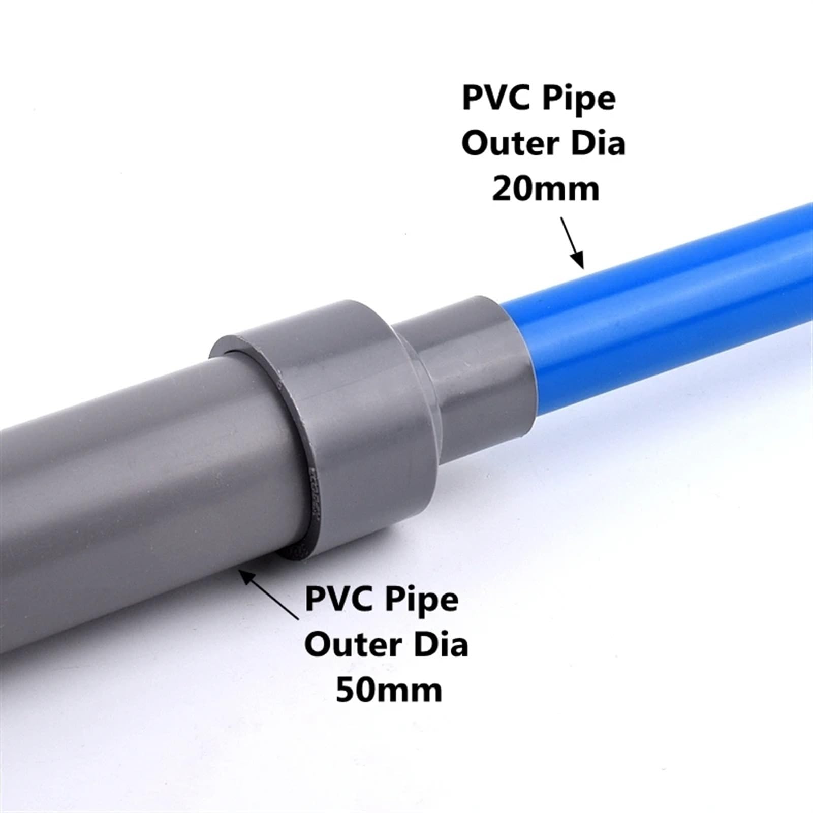 Raccord de Tuyau de Jardin Connecteur réducteur Droit en PVC for Tuyau d'arrosage de Jardin, 63 mm, 75 mm, 90 mm, 1 pièce(75 40mm)