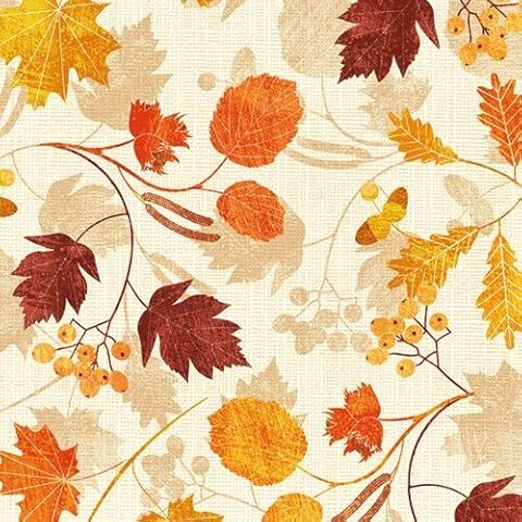 20 Servietten Herbstliche Struktur der Blätter Cover
